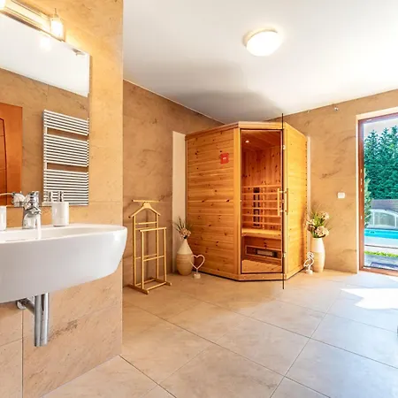 With Pool & Sauna In Beer Village Villa Velke Popovice
